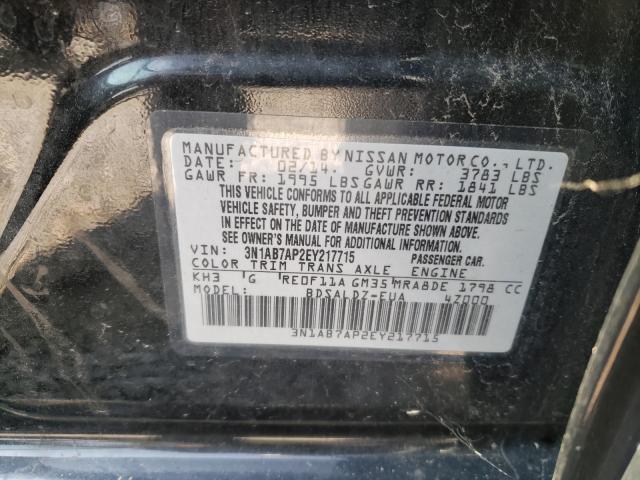 Photo 9 VIN: 3N1AB7AP2EY217715 - NISSAN SENTRA S 