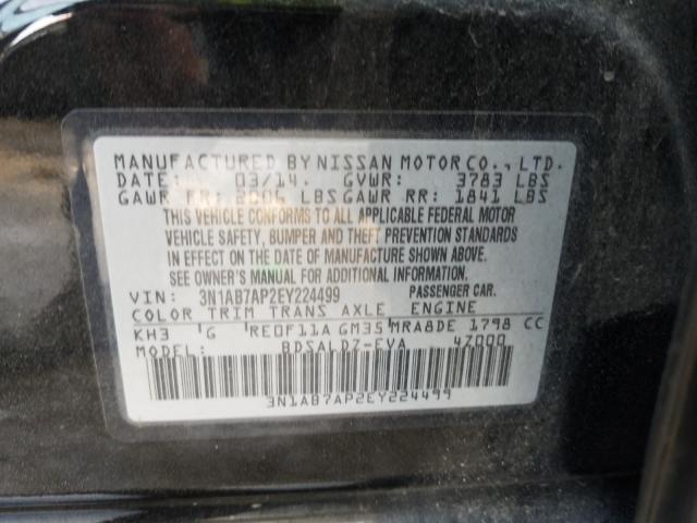 Photo 9 VIN: 3N1AB7AP2EY224499 - NISSAN SENTRA S 