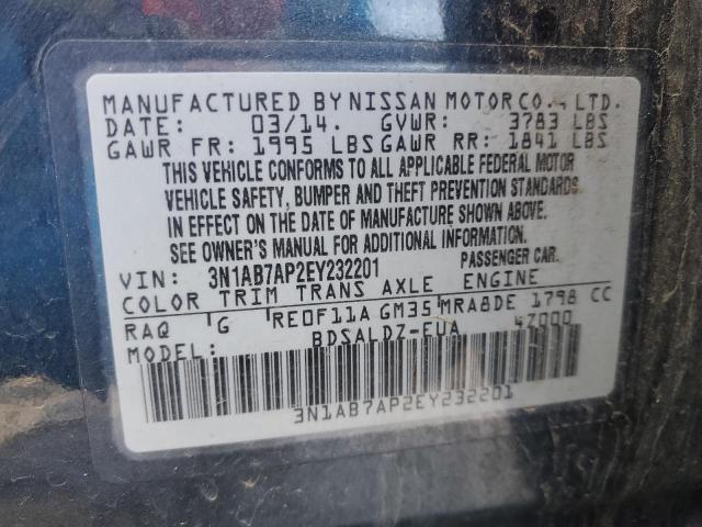 Photo 11 VIN: 3N1AB7AP2EY232201 - NISSAN SENTRA S 