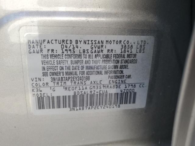 Photo 11 VIN: 3N1AB7AP2EY240198 - NISSAN SENTRA 