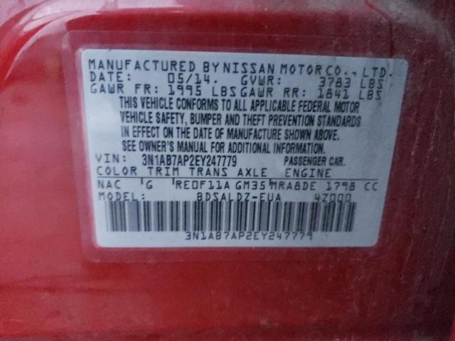 Photo 12 VIN: 3N1AB7AP2EY247779 - NISSAN SENTRA 