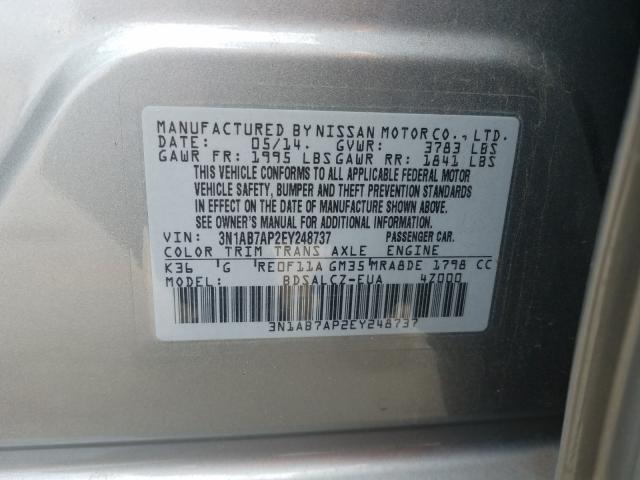 Photo 9 VIN: 3N1AB7AP2EY248737 - NISSAN SENTRA S 