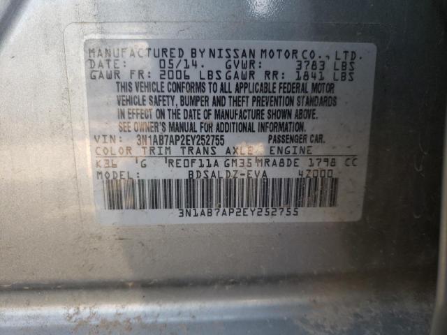 Photo 12 VIN: 3N1AB7AP2EY252755 - NISSAN SENTRA S 