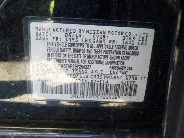 Photo 9 VIN: 3N1AB7AP2EY254327 - NISSAN SENTRA S 