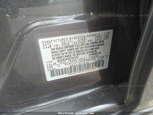 Photo 8 VIN: 3N1AB7AP2EY257423 - NISSAN SENTRA 