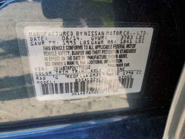 Photo 9 VIN: 3N1AB7AP2EY298702 - NISSAN SENTRA S 