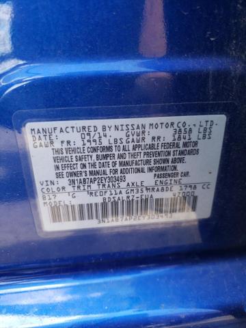 Photo 9 VIN: 3N1AB7AP2EY303493 - NISSAN SENTRA S 