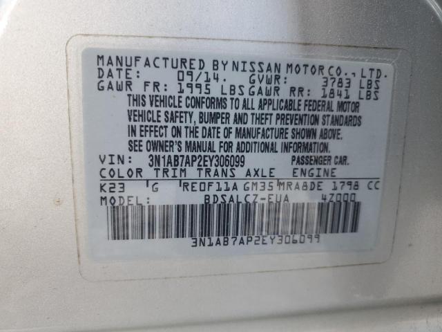 Photo 12 VIN: 3N1AB7AP2EY306099 - NISSAN SENTRA S 