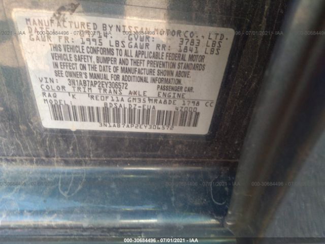 Photo 8 VIN: 3N1AB7AP2EY306572 - NISSAN SENTRA 