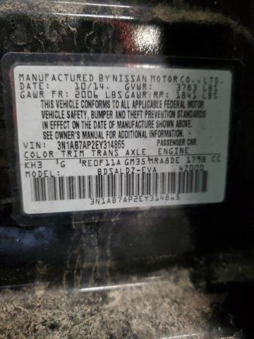 Photo 12 VIN: 3N1AB7AP2EY314865 - NISSAN SENTRA S 