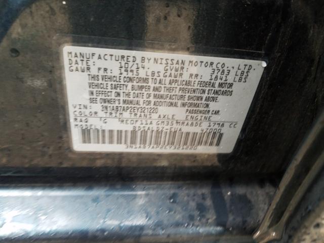 Photo 9 VIN: 3N1AB7AP2EY321220 - NISSAN SENTRA S 