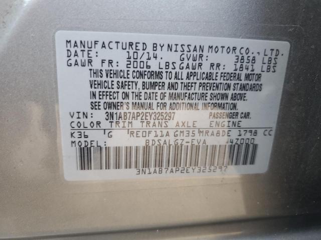 Photo 11 VIN: 3N1AB7AP2EY325297 - NISSAN SENTRA S 