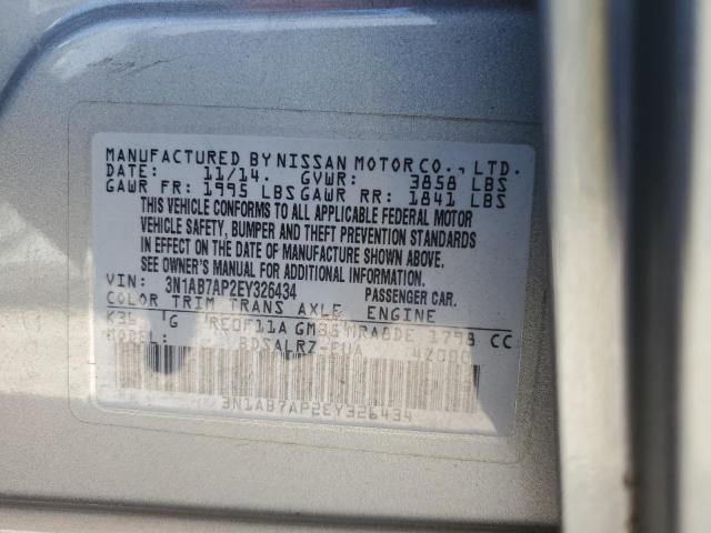 Photo 12 VIN: 3N1AB7AP2EY326434 - NISSAN SENTRA 