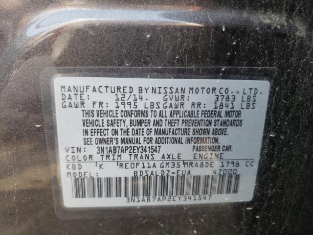 Photo 12 VIN: 3N1AB7AP2EY341547 - NISSAN SENTRA S 