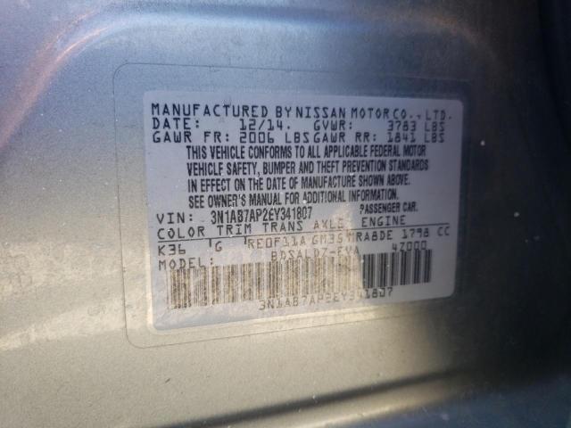 Photo 11 VIN: 3N1AB7AP2EY341807 - NISSAN SENTRA 