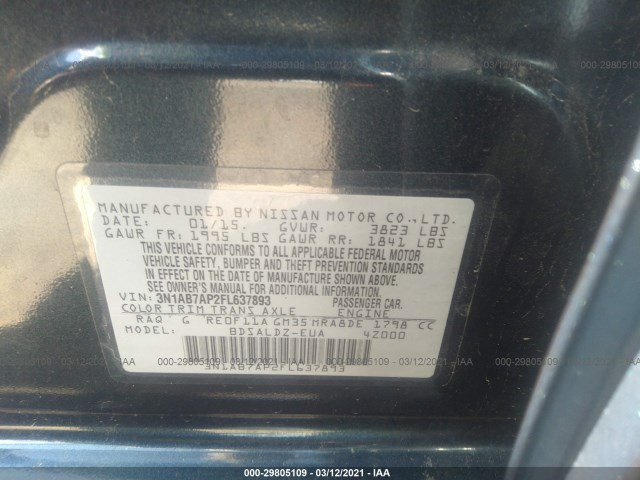 Photo 8 VIN: 3N1AB7AP2FL637893 - NISSAN SENTRA 