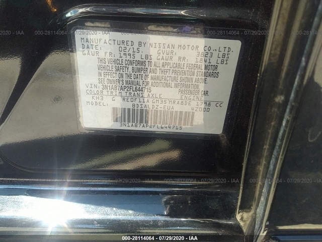 Photo 8 VIN: 3N1AB7AP2FL644715 - NISSAN SENTRA 