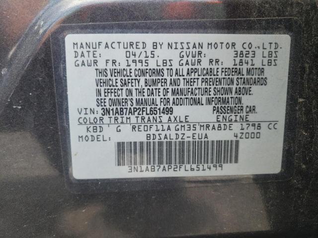 Photo 12 VIN: 3N1AB7AP2FL651499 - NISSAN SENTRA 