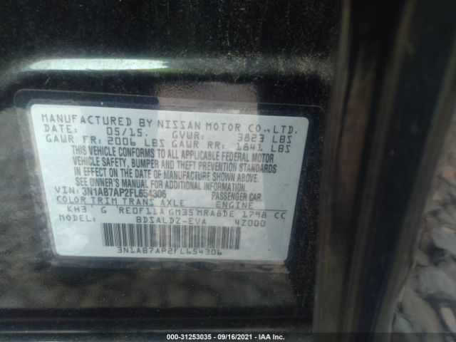 Photo 8 VIN: 3N1AB7AP2FL654306 - NISSAN SENTRA 