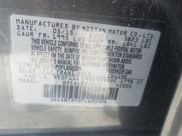 Photo 9 VIN: 3N1AB7AP2FL655326 - NISSAN SENTRA S 