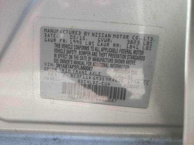 Photo 9 VIN: 3N1AB7AP2FL660087 - NISSAN SENTRA S 