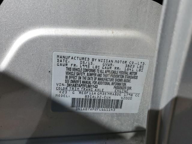 Photo 11 VIN: 3N1AB7AP2FL661143 - NISSAN SENTRA S 