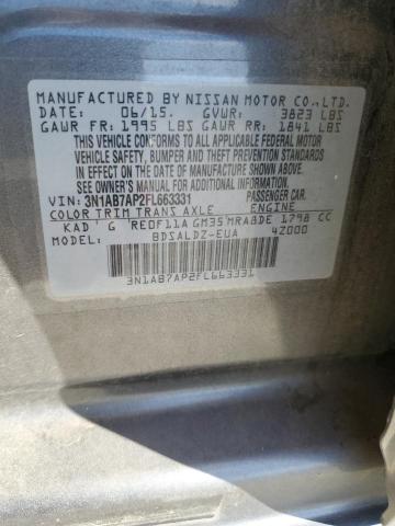 Photo 12 VIN: 3N1AB7AP2FL663331 - NISSAN SENTRA S 