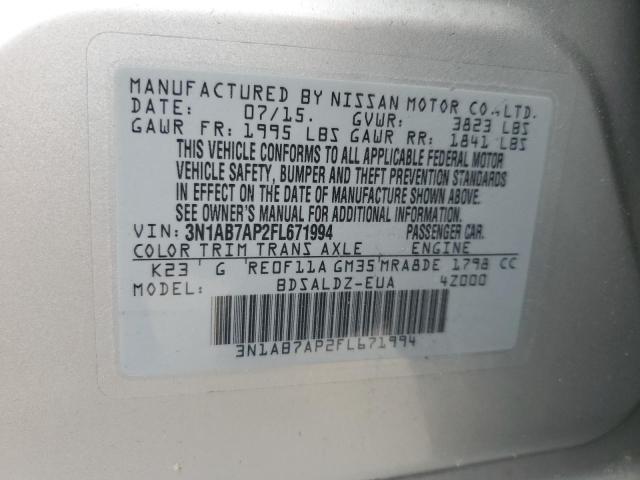 Photo 11 VIN: 3N1AB7AP2FL671994 - NISSAN SENTRA S 