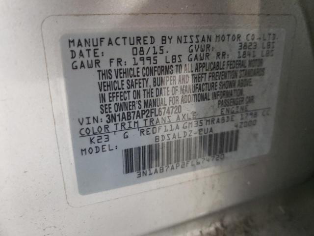 Photo 9 VIN: 3N1AB7AP2FL674720 - NISSAN SENTRA S 