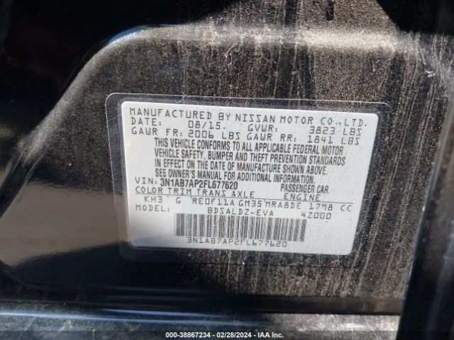 Photo 8 VIN: 3N1AB7AP2FL677620 - NISSAN SENTRA 