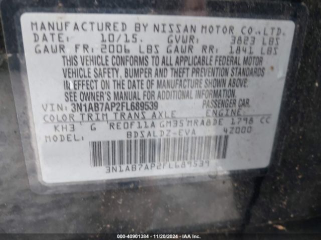 Photo 8 VIN: 3N1AB7AP2FL689539 - NISSAN SENTRA 