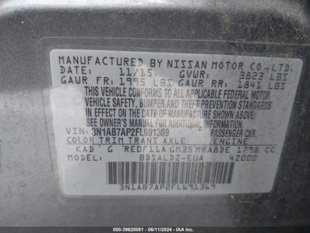 Photo 8 VIN: 3N1AB7AP2FL691369 - NISSAN SENTRA 