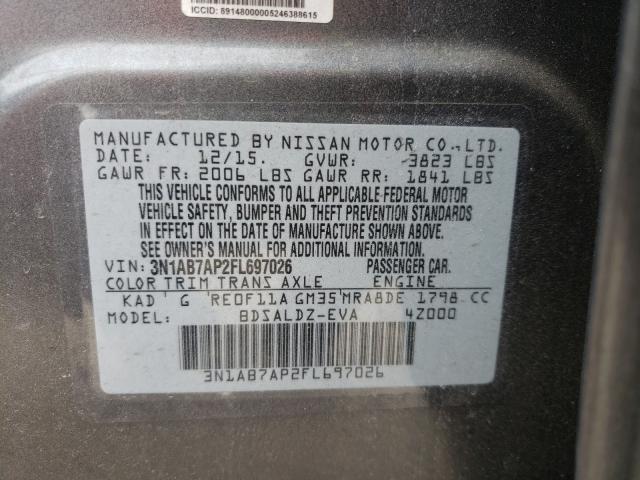 Photo 9 VIN: 3N1AB7AP2FL697026 - NISSAN SENTRA S 