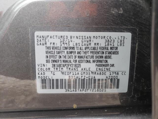 Photo 11 VIN: 3N1AB7AP2FY218025 - NISSAN SENTRA 