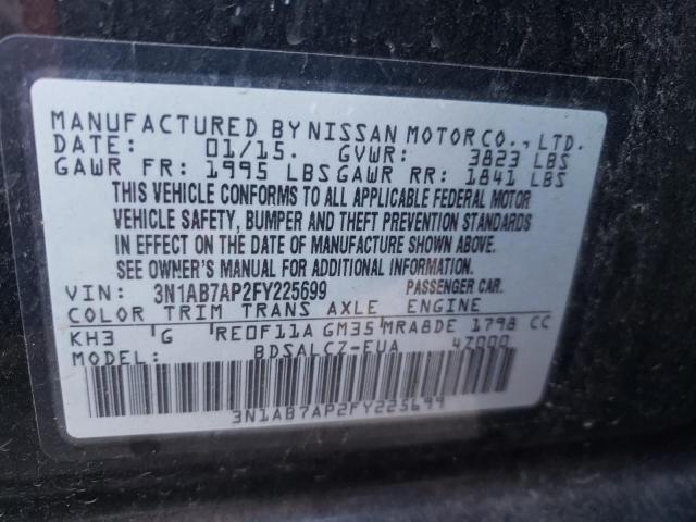 Photo 12 VIN: 3N1AB7AP2FY225699 - NISSAN SENTRA S 