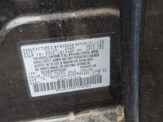 Photo 9 VIN: 3N1AB7AP2FY232961 - NISSAN SENTRA S 