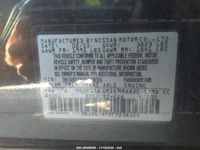 Photo 8 VIN: 3N1AB7AP2FY238324 - NISSAN SENTRA 