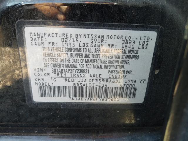 Photo 9 VIN: 3N1AB7AP2FY239831 - NISSAN SENTRA 