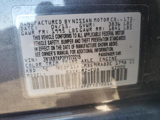 Photo 11 VIN: 3N1AB7AP2FY272215 - NISSAN SENTRA S 