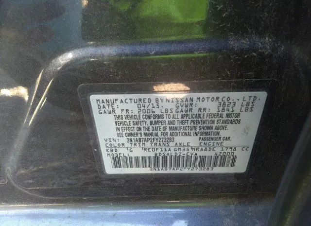 Photo 8 VIN: 3N1AB7AP2FY273283 - NISSAN SENTRA 