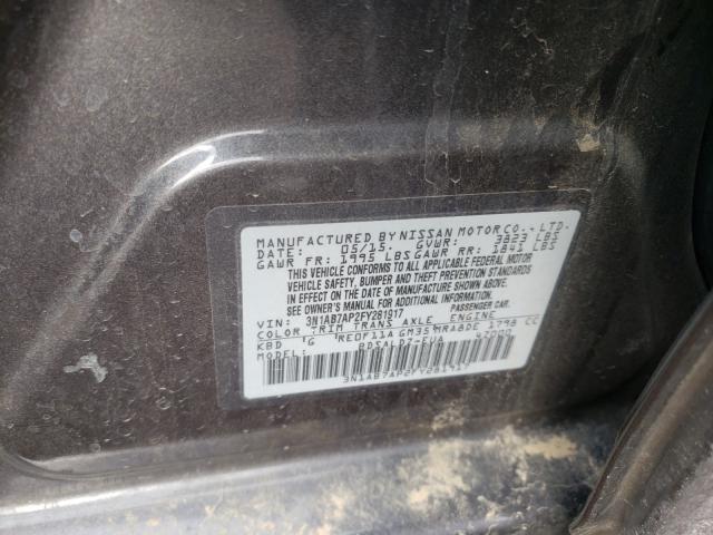 Photo 9 VIN: 3N1AB7AP2FY281917 - NISSAN SENTRA S 