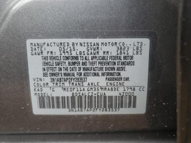 Photo 9 VIN: 3N1AB7AP2FY283537 - NISSAN SENTRA S 