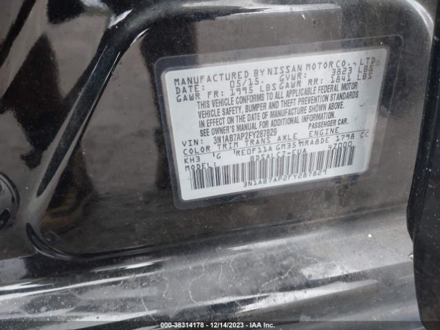 Photo 8 VIN: 3N1AB7AP2FY287829 - NISSAN SENTRA 