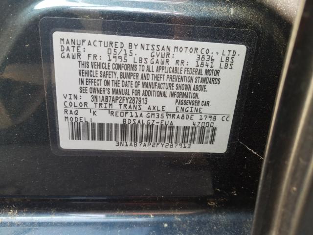 Photo 9 VIN: 3N1AB7AP2FY287913 - NISSAN SENTRA S 