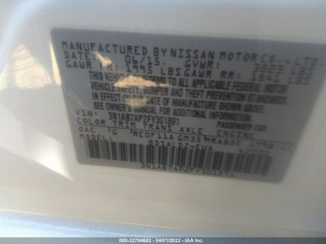 Photo 8 VIN: 3N1AB7AP2FY301891 - NISSAN SENTRA 