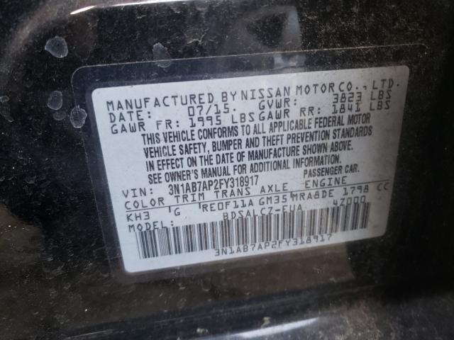 Photo 9 VIN: 3N1AB7AP2FY318917 - NISSAN SENTRA S 