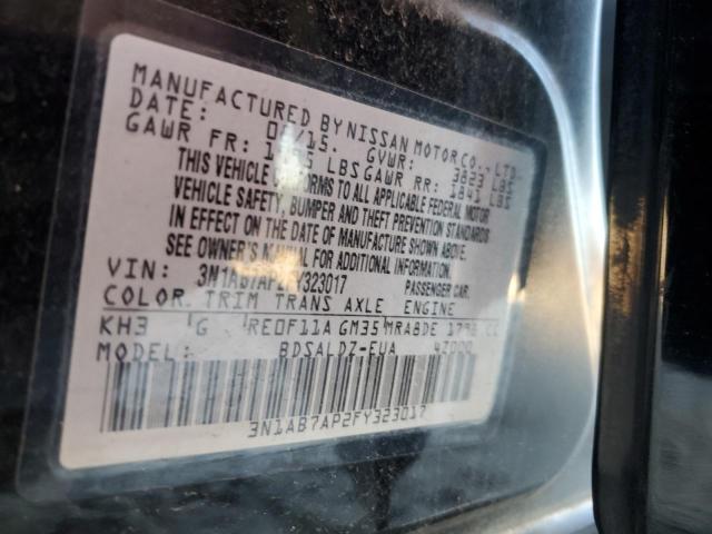 Photo 12 VIN: 3N1AB7AP2FY323017 - NISSAN SENTRA S 