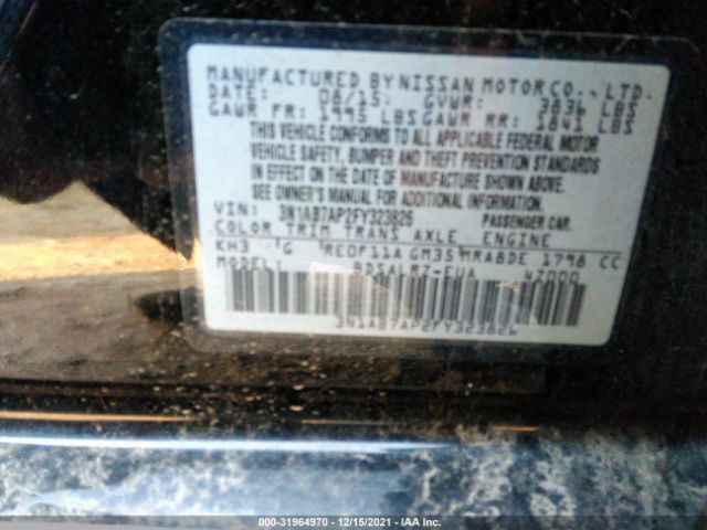 Photo 8 VIN: 3N1AB7AP2FY323826 - NISSAN SENTRA 