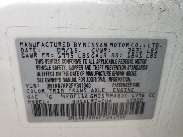 Photo 11 VIN: 3N1AB7AP2FY341940 - NISSAN SENTRA 