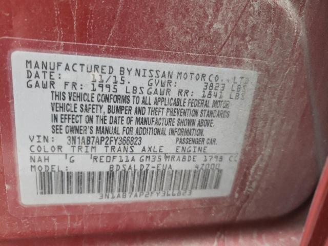 Photo 9 VIN: 3N1AB7AP2FY366823 - NISSAN SENTRA S 